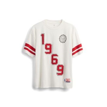 GAP Dětské tričko Varsity Americana Bílá