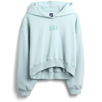GAP 841725-20 Mikina s kapucí Logo Cropped Modrá