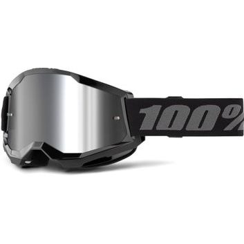100% STRATA 2 Goggle Black - Mirror Silver Lens