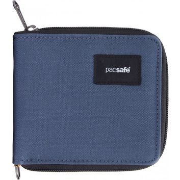 PACSAFE RFIDSAFE ZIP AROUND WALLET coastal blue