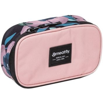 MEATFLY XL Pencil Case, Pink Flowers