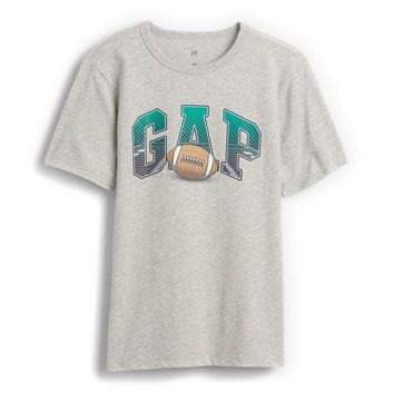 GAP 838988-01 Dětské tričko s logem Šedá