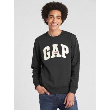 GAP 852079-07 Mikina GAP logo fleece Černá