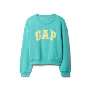 GAP Dětská oversize mikina s logem Zelená