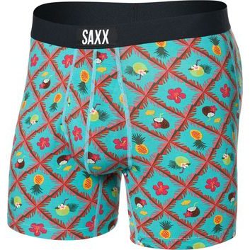 SAXX ULTRA SSOFT BB FLY, Pina Colada Plaid-Aqua