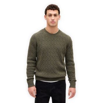 GAP 807068-00 Pletený svetr z Merino vlny Zelená