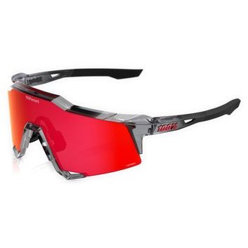 100% SPEEDCRAFT MLB Polished Translucent Grey - HiPER Fire Red Mirror Lens