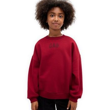 GAP 847142-00 Dětská oversize mikina Logo VintageSoft Červená