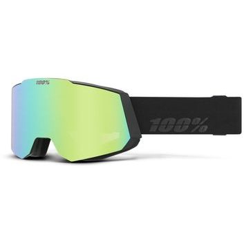 100% SNOWCRAFT HiPER Goggle - Black/Green - Mirror Green Lens