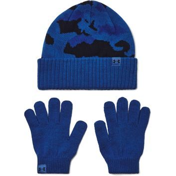 UNDER ARMOUR B Beanie/Glove Combo-BLU