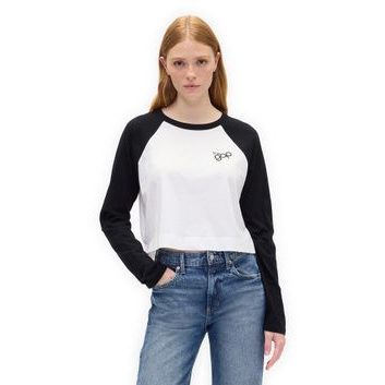 GAP 846969-03 Crop tričko s logem Černá