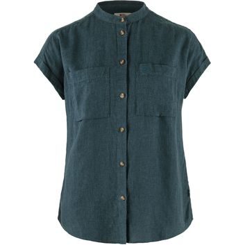 FJÄLLRÄVEN Övik Hemp Shirt SS W, Mountain Blue