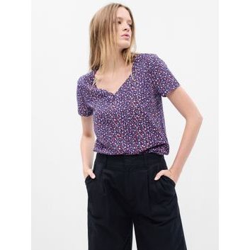 GAP 740140-63 Tričko z organické bavlny Fialová