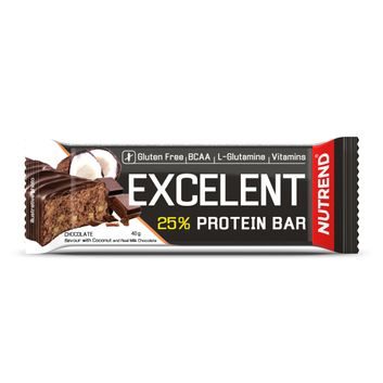 NUTREND Excelent, tyčinka, 40g čokoláda s kokosem v ml čok