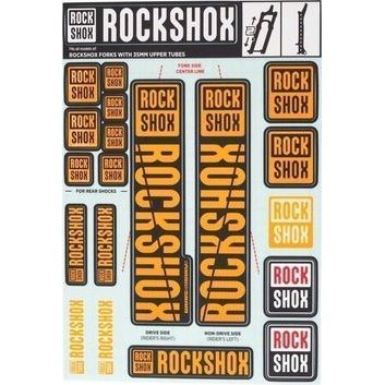 ROCK SHOX DECAL KIT 35MM NE02 ORANGE