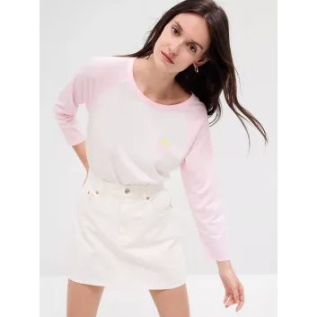 GAP 661029-02 Tričko s retro logem Růžová