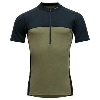 DEVOLD Lauparen Merino 190 Zip Tee Man, Ink/Lichen/Black