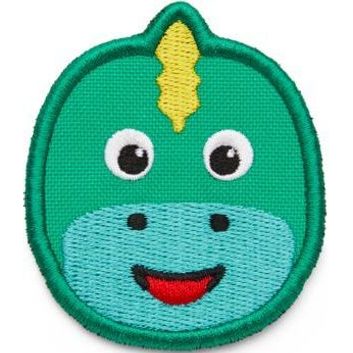 AFFENZAHN Velcro badge Dinsosaur - turquoise