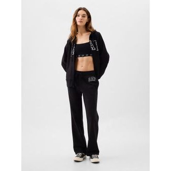 GAP 430369-08 Rovné tepláky s logem GAP Černá