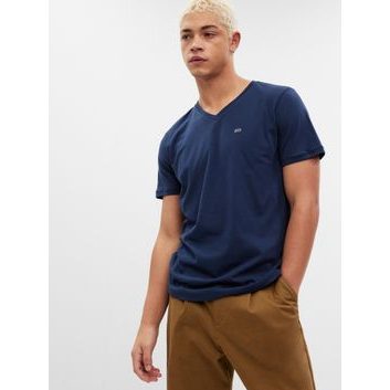 GAP 753771-03 Tričko s výstřihem do V Tmavě modrá