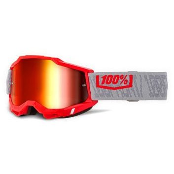 100% ACCURI 2 Goggle Gatorback - Red Mirror Lens