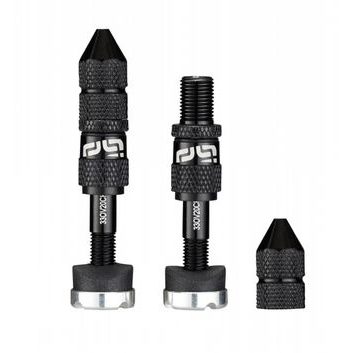 E*THIRTEEN Schrader Quickfill Tubeless Valves | Gen2 | 16-24mm Depth | 2 Pieces | Black