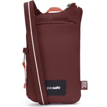 PACSAFE GO TECH CROSS BODY garnet red