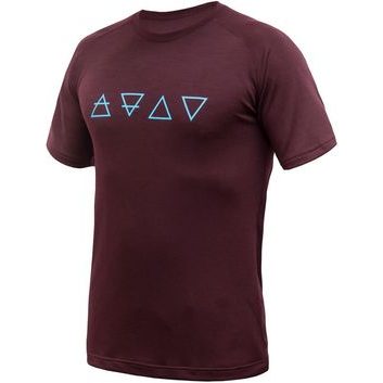 SENSOR MERINO BLEND ELEMENTS pánské triko kr.rukáv port red