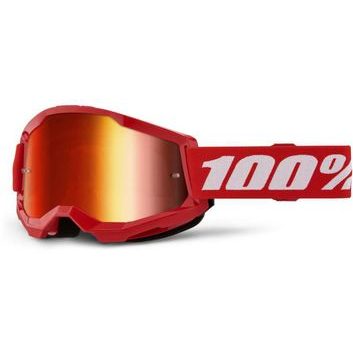 100% STRATA 2 Goggle Red - Mirror Red Lens