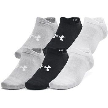 UNDER ARMOUR UA Essential No Show 6pk-BLK/GRY/WHT