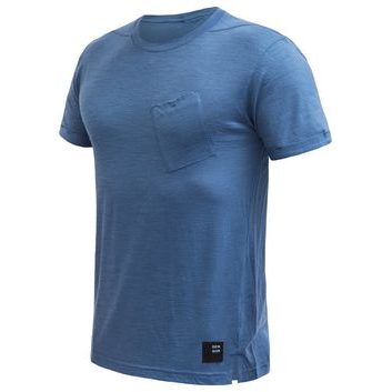 SENSOR MERINO AIR traveller pánské triko kr.rukáv riviera blue
