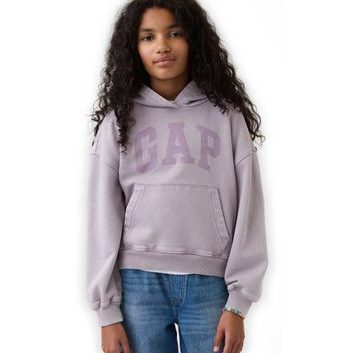 GAP 879365-00 Dětská mikina s logem VintageSoft Fialová