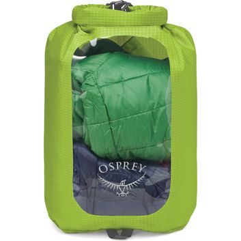 OSPREY DRY SACK 12 W/WINDOW, limon green