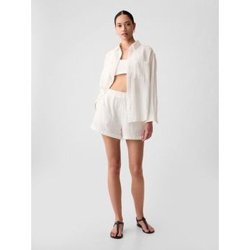 GAP 882138-02 Mušelínové kraťasy Bílá