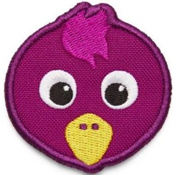 AFFENZAHN Velcro badge Bird - purple