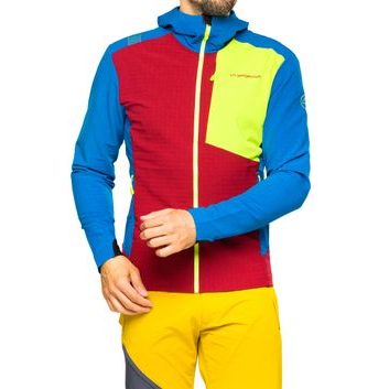 LA SPORTIVA Descender Storm Jkt M, Sangria/Electric Blue