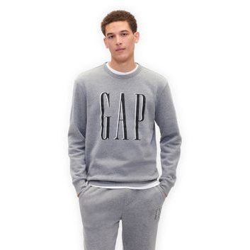 GAP 645634-14 Mikina s logem Šedá
