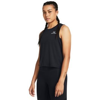 UNDER ARMOUR Rush Energy Crop Tank, Black / White