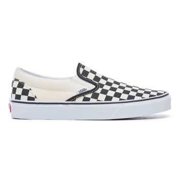 VANS CHECKERBOARD CLASSIC SLIP-ON SHOES, Blk&Whtchckerboard/Wht