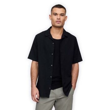 GAP 763001-08 Košile z lněné směsi Černá