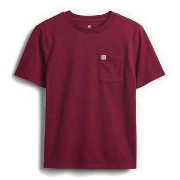 GAP 819989-01 Dětské tričko s kapsou Červená