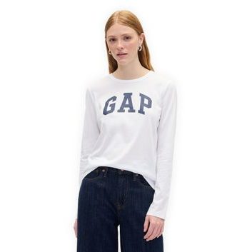 GAP 846968-04 Tričko s logem Bílá