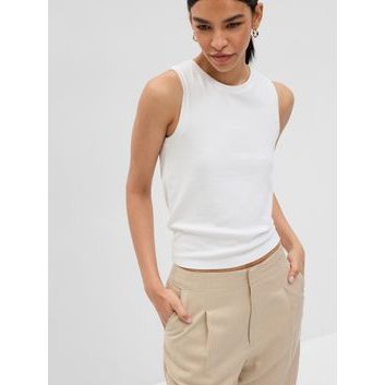 GAP 540735-04 Krátký tílkový top Bílá