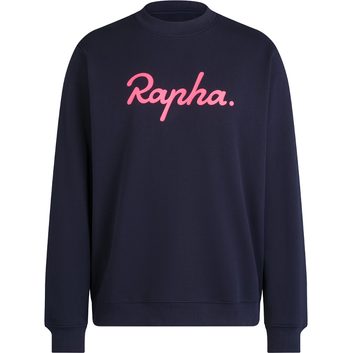 RAPHA Rapha Men's Heavyweight Logo Sweatshirt, Navy/Visibility Pink