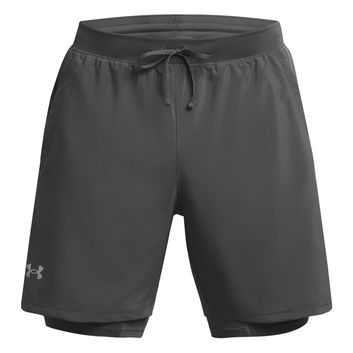 UNDER ARMOUR LAUNCH 7'' 2in1 SHORT, Castlerock / Castlerock / Reflective
