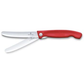VICTORINOX Swiss Classic, picnic knife, 11cm, wavy, red, box