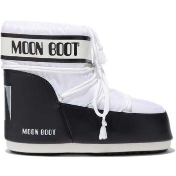 MOON BOOT ICON LOW NYLON WHITE/BLACK