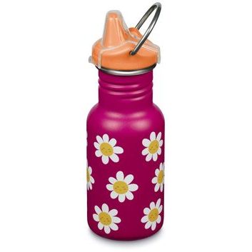 KLEAN KANTEEN Kid Classic Narrow 355 ml (w/Kid Sippy Cap) - Happy Flowers