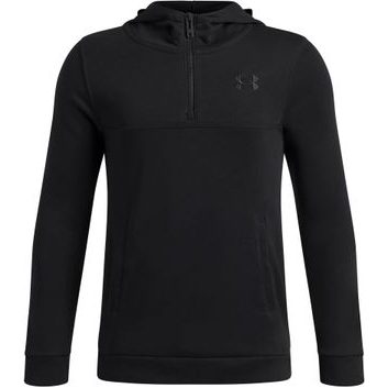 UNDER ARMOUR RIVAL LW 1/4 ZIP HOODIE-BLK