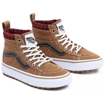 VANS UY SK8-Hi MTE-1 PLAID, BROWN/BLACK